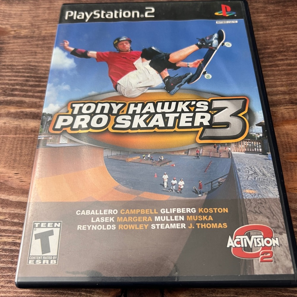 Tony Hawk's Pro Skater 3 Sony PlayStation 2 PS2 Black Label Complete SLUS-20013